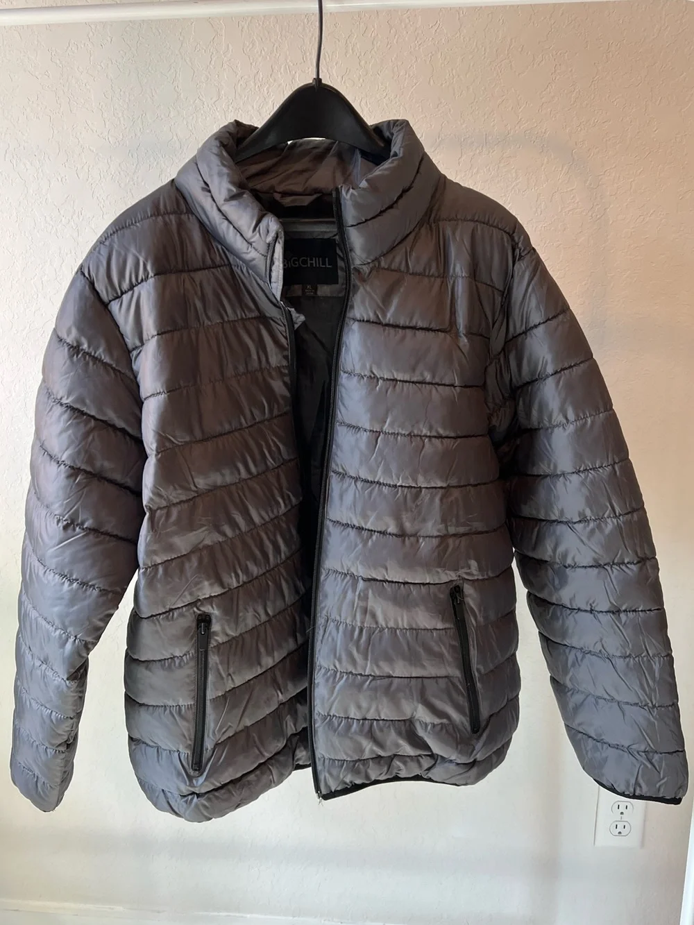 NWT Big Chill Puffer Jacket Graphite Grey Mens Size XL Winter Coat